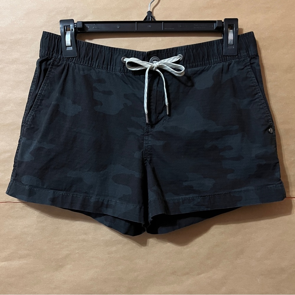 Vuori Ripstop Shorts Black Camo Pull-On Athletic Shorts DuraTerra Size S